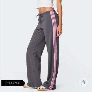 Edikted Averie Contrast Striped Sweatpants